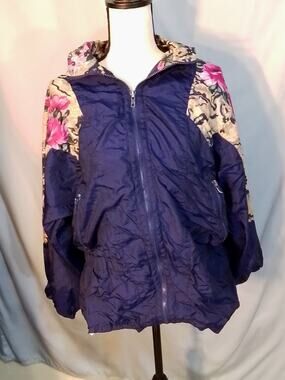 Super Sports navy and floral jacket
